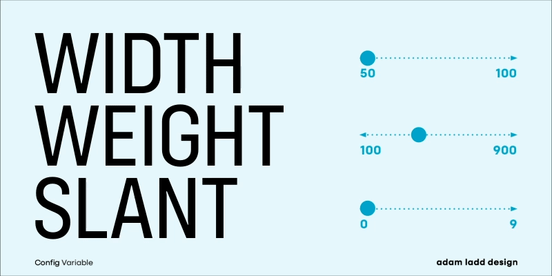 Config Variable Font Family designed by Adam Ladd