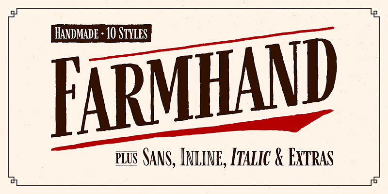Farmhand Font Family designed by Adam Ladd
