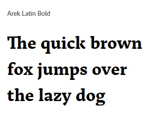 Arek Latin Bold Font