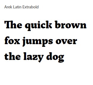 Arek Latin Extrabold Font