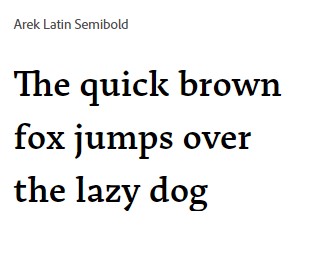 Arek Latin Semibold Font
