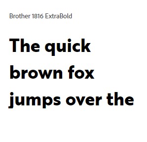 Brother 1816 ExtraBold Font
