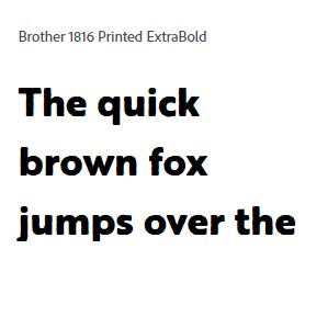 Brother 1816 Printed ExtraBold Font