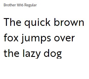 Brother 1816 Regular Font