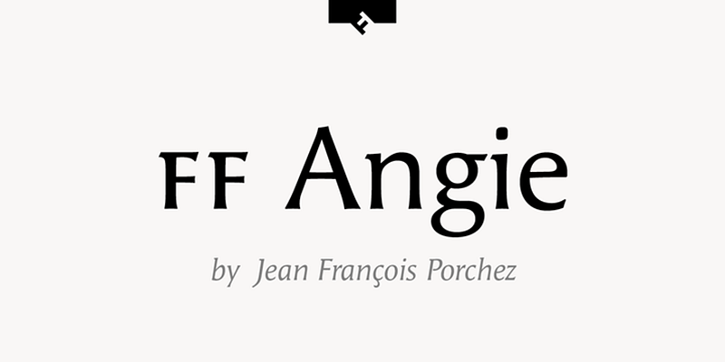 FF Angie Font - Designed by Jean François Porchez from FontFont
