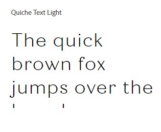 Quiche Text Light Font