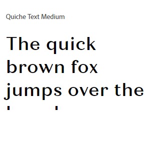 Quiche Text Medium Font