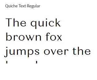 Quiche Text Regular Font
