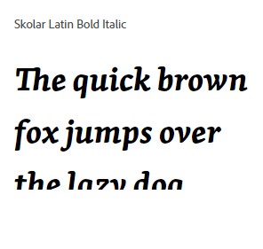 Skolar Latin Bold Italic Font