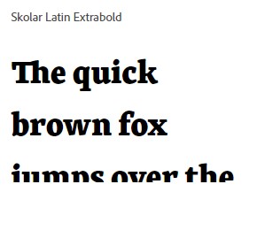 Skolar Latin Extrabold Font
