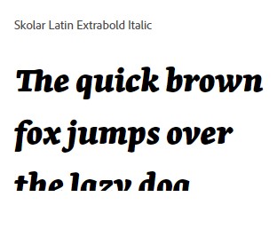 Skolar Latin Extrabold Italic Font