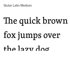 Skolar Latin Medium Font