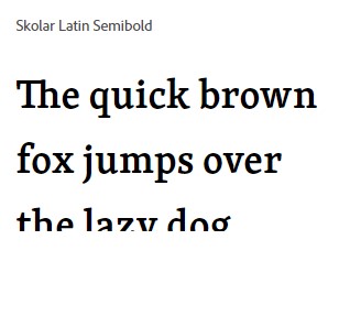 Skolar Latin Semibold Font