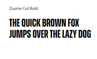 Zuume Cut Bold Font