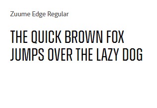 Zuume Edge Regular Font