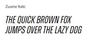 Zuume Italic Font