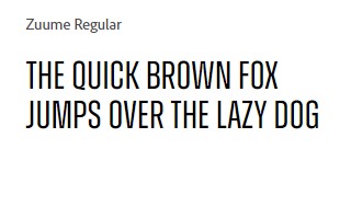 Zuume Regular Font